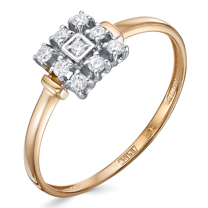 Кольцо, золото, бриллиант, 01-4984